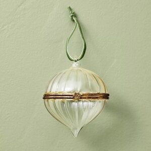 Ribbed Hinged Ribbed Glass Christmas Tree Ornament - Hearth & Hand Magnolia